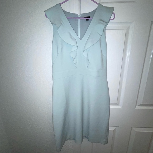 NWOT Ann Taylor Doubleweave Ruffle Sheath Dress 8T - Picture 5 of 9